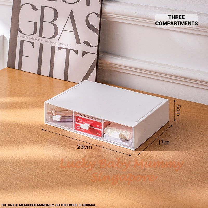Stackable Compartment Desktop Storage Box