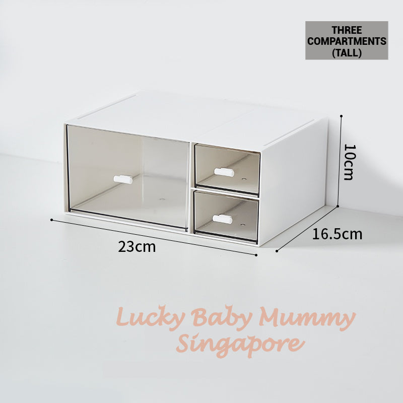 Stackable Compartment Desktop Storage Box