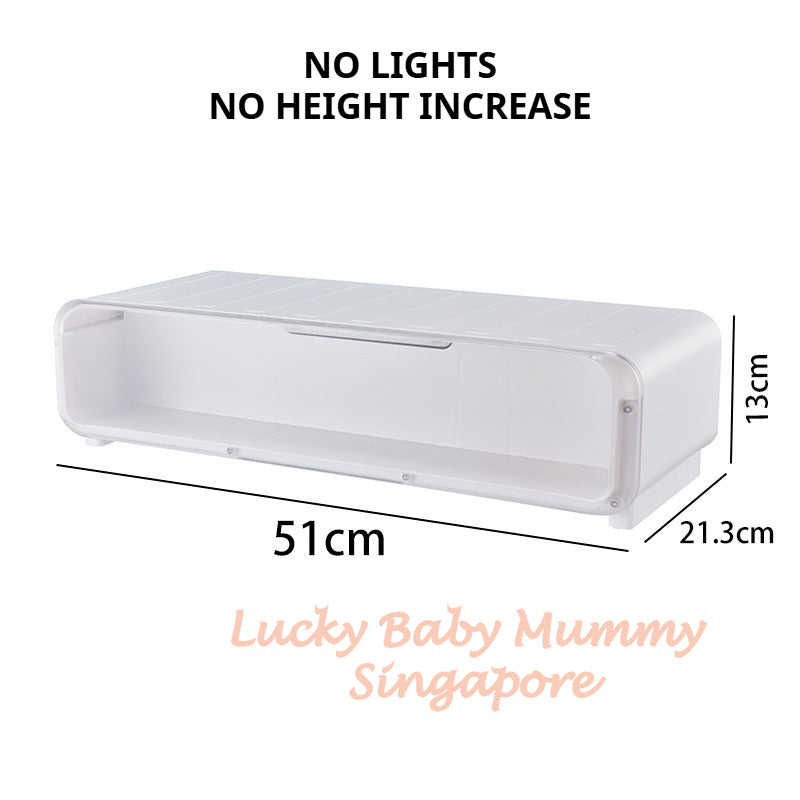 Monitor Heightening Stand with Drawer Storage/LED Display Blindbox Desktop Organizer Storage Rack