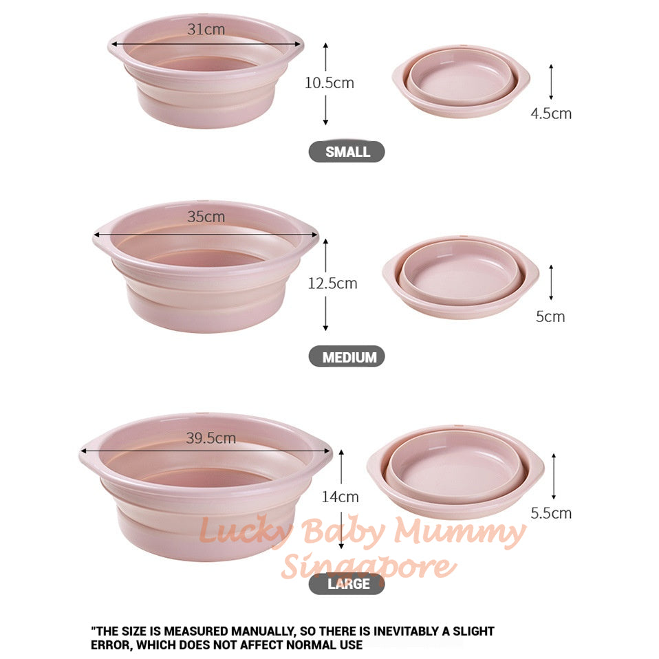 Foldable Washing Basin/Portable Collapsible Wash Basin/Space Saving Bathroom Accessories