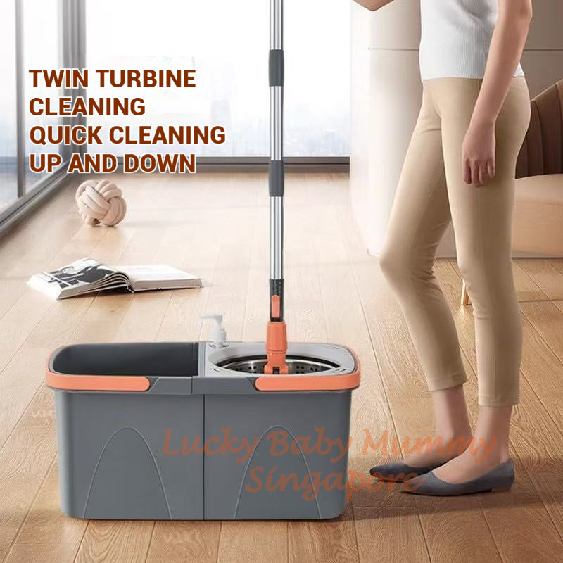 Detachable Spin Mop Set / Clean Dirty Split Water Spin Mop