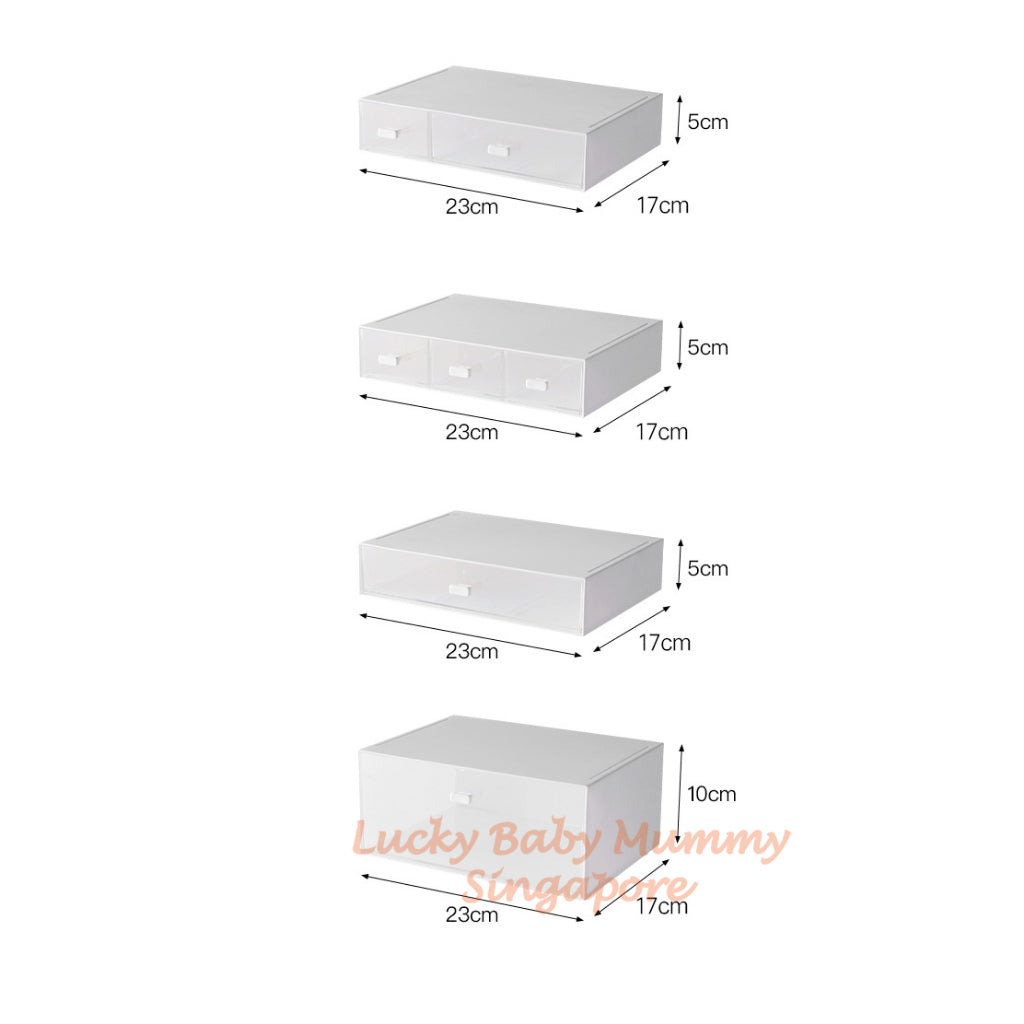 Stackable Compartment Desktop Storage Box
