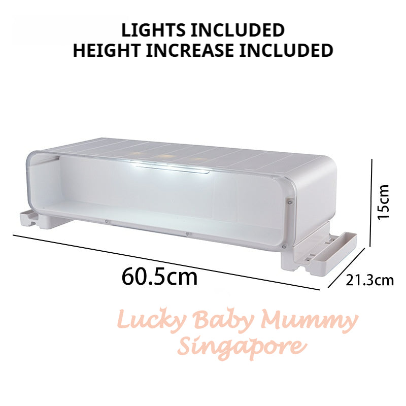 Monitor Heightening Stand with Drawer Storage/LED Display Blindbox Desktop Organizer Storage Rack