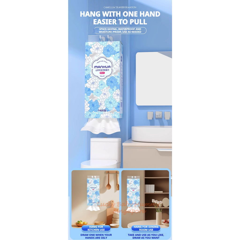 【6 Packs/Box】ManHua Camellia Hanging Tissue