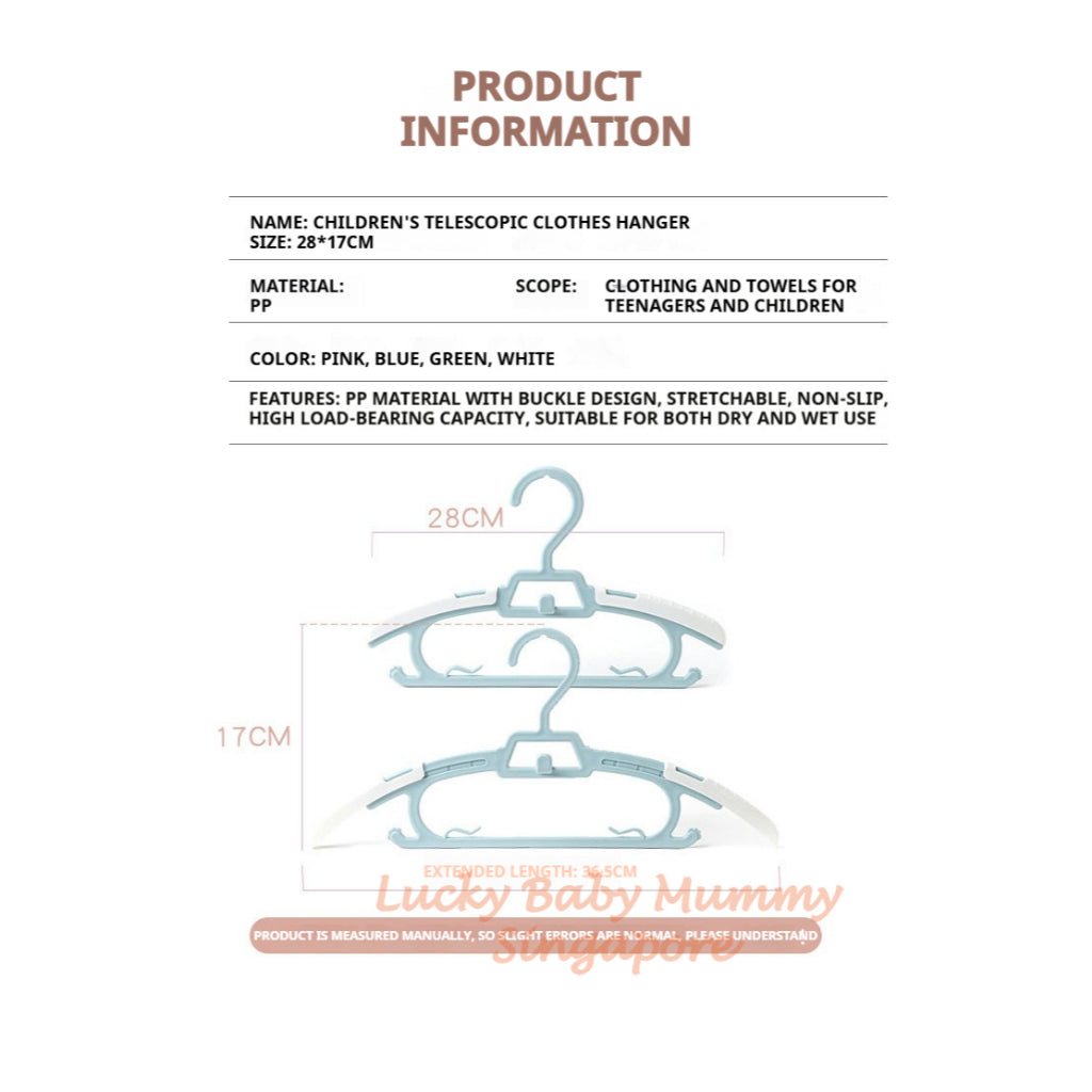 Adjustable Telescopic Baby Clothes Hanger Durable Hanger for Kids