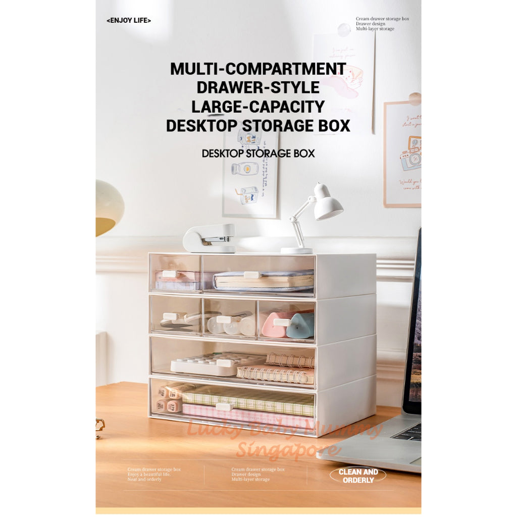 Stackable Compartment Desktop Storage Box