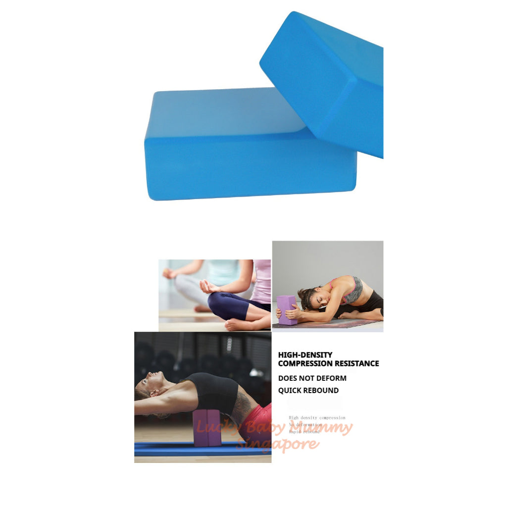 EVA Yoga Block 200g/High Density Non Slip Foam Brick for Stretching & Pilates, Poses