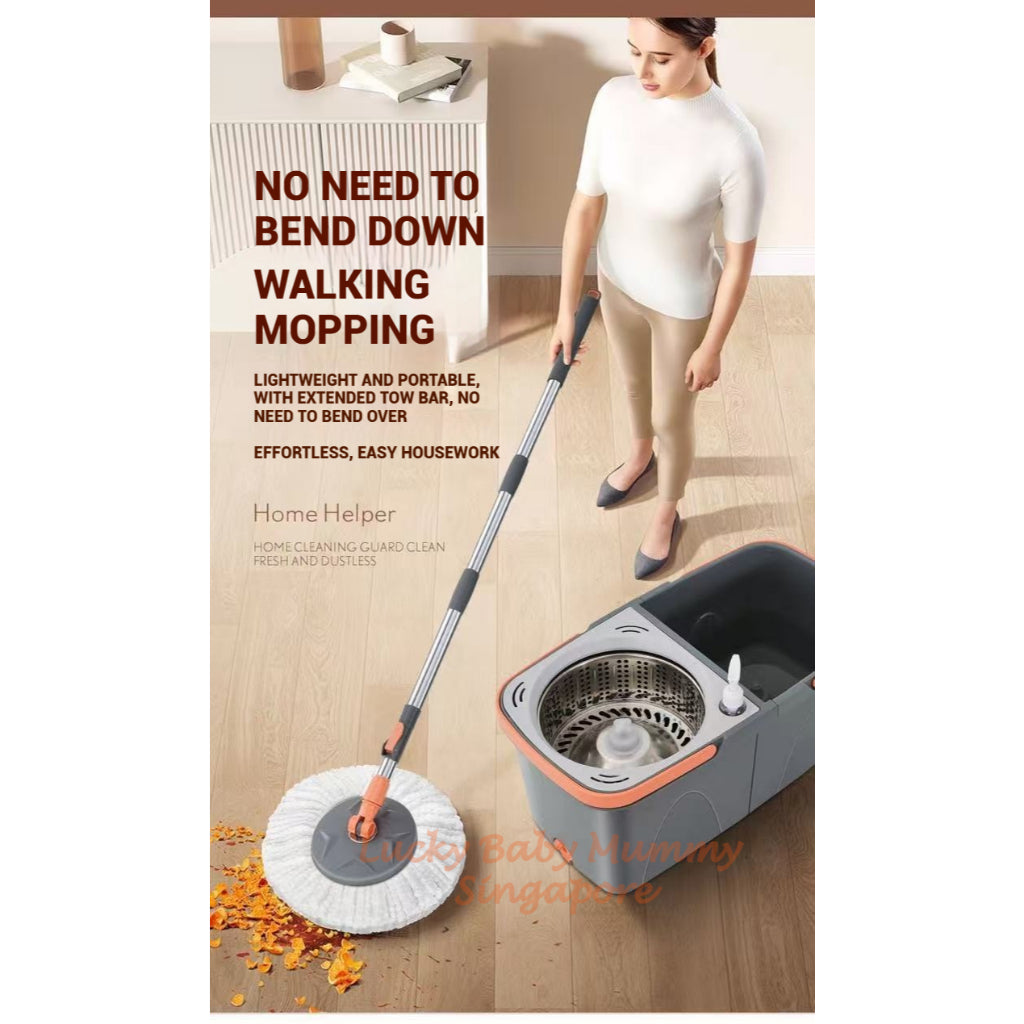 Detachable Spin Mop Set / Clean Dirty Split Water Spin Mop