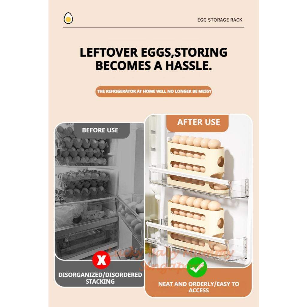 Auto Rolling Egg Storage Rack
