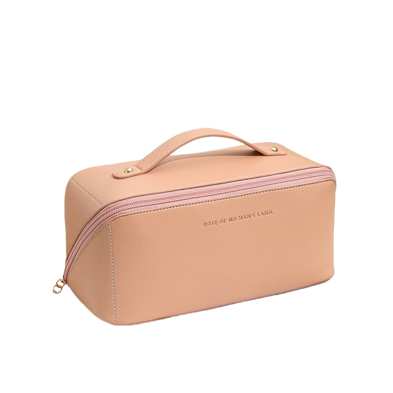 Handheld Cosmetic Storage Bag/INS-style Premium PU Makeup Bag/Large Capacity Travel Storage Bag