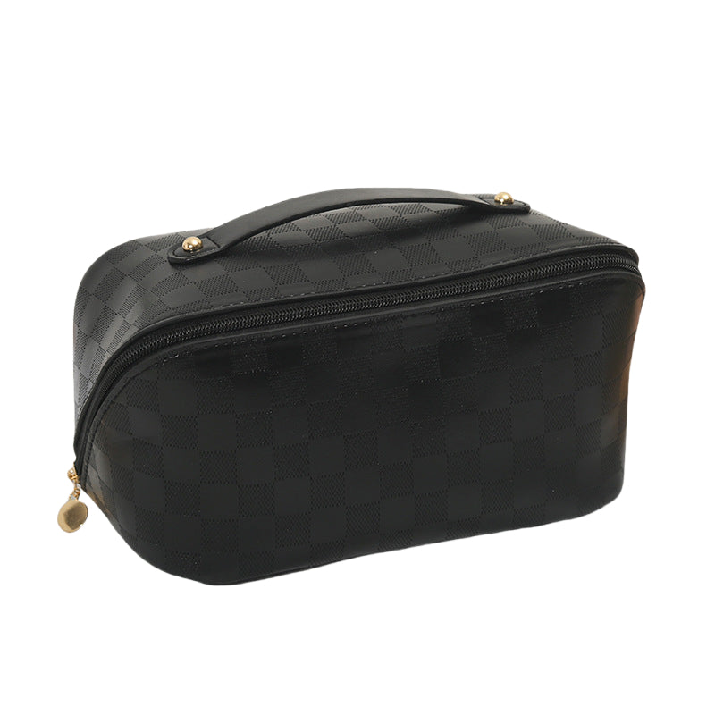 Handheld Cosmetic Storage Bag/INS-style Premium PU Makeup Bag/Large Capacity Travel Storage Bag