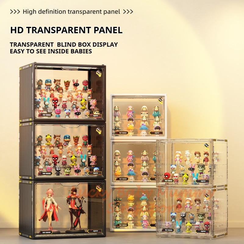 Large Capacity Acrylic Blind Box Storage Box / Transparency Figurines Display Box / POP MART Toys Display Rack