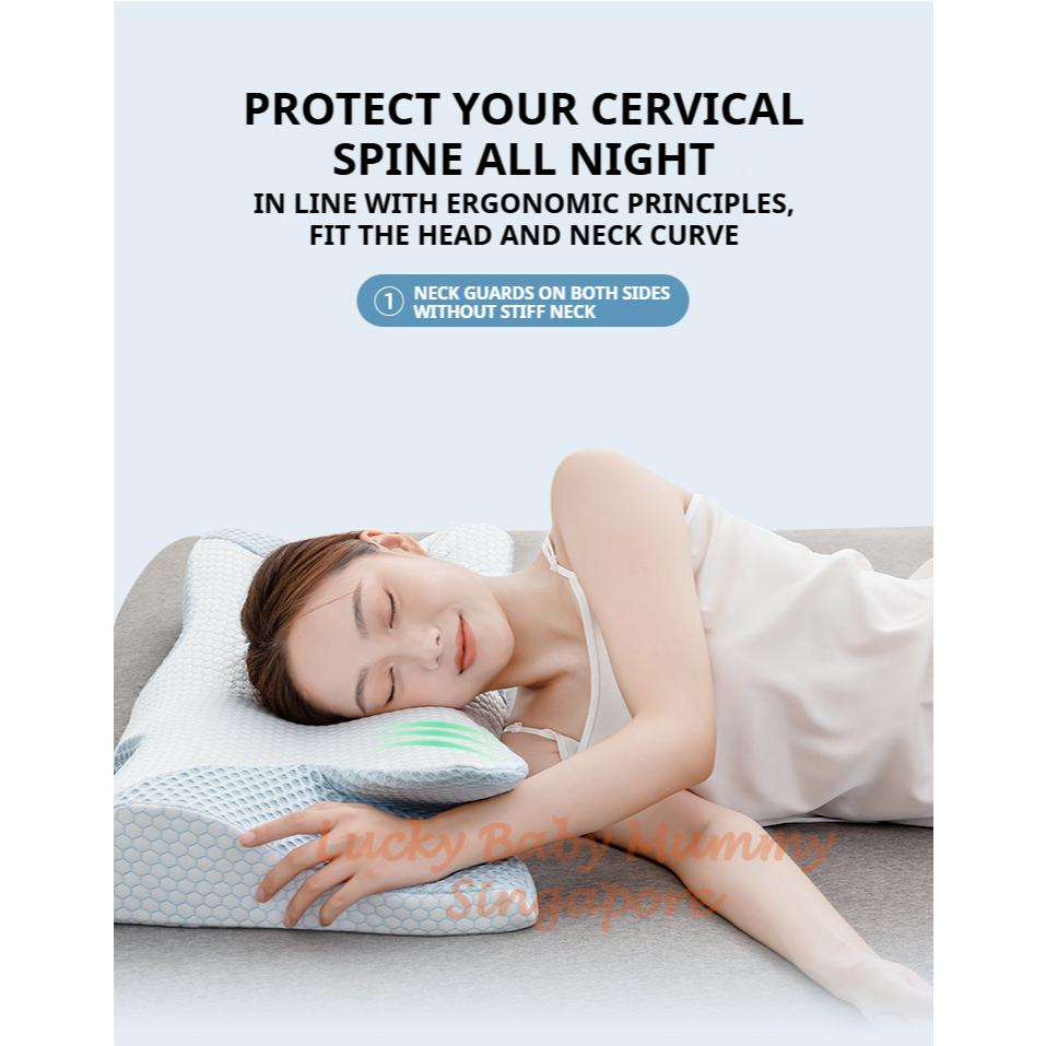 Ergonomics Star Pillow / Butterfly-Shaped Bidirectional Cervical Pillow / Comfortable Memory Cotton