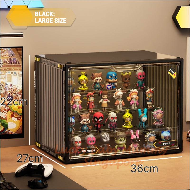 Large Capacity Acrylic Blind Box Storage Box / Transparency Figurines Display Box / POP MART Toys Display Rack