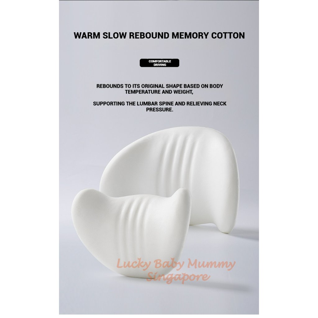 Ergonomics Car Seat Cushions Headrest Pillow/Memory Foam Lumbar Support/ Backrest Lumbar Pillow/Car Interior Accessories