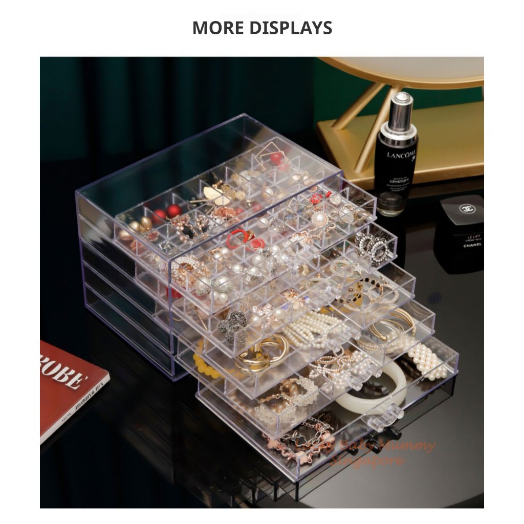 Jewelry Storage Box / Transparent Bracelet Storage Box / Earring Necklaces Jewelry Drawer / Dustproof