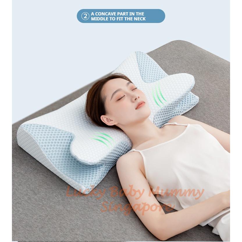 Ergonomics Star Pillow / Butterfly-Shaped Bidirectional Cervical Pillow / Comfortable Memory Cotton