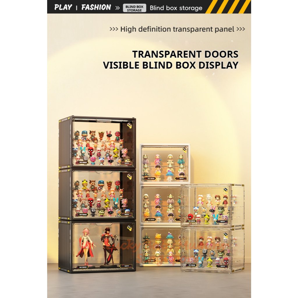 Large Capacity Acrylic Blind Box Storage Box / Transparency Figurines Display Box / POP MART Toys Display Rack