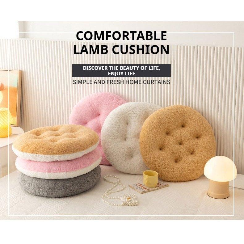 Fluffy Seat Cushion / Square Round Seat Cushion / Lambswool Cushion / Soft Touch And Comfortable