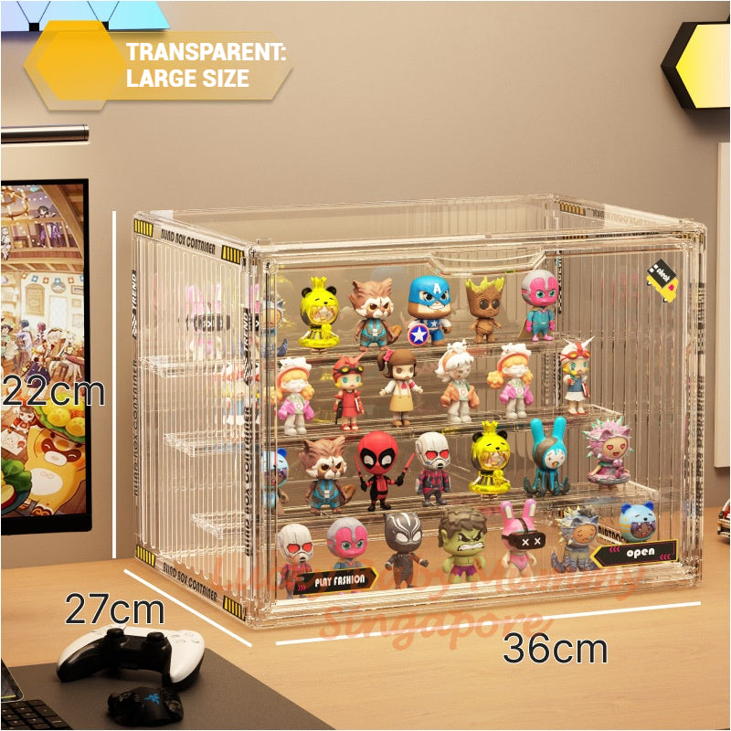 Large Capacity Acrylic Blind Box Storage Box / Transparency Figurines Display Box / POP MART Toys Display Rack