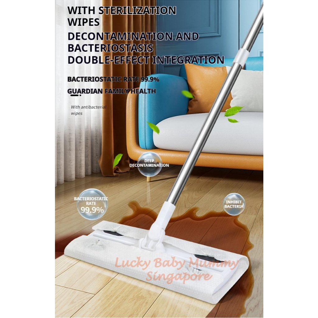 Multi-Fuctional Mop / Floor Cleaning Mop Wet & Dry Wipes / Detachable Mop Wiper/ 360° Cleaner Mop