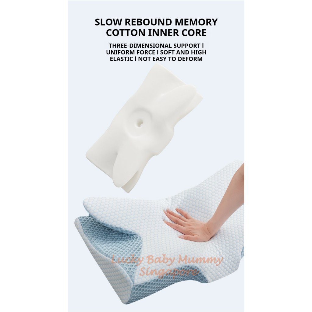 Ergonomics Star Pillow / Butterfly-Shaped Bidirectional Cervical Pillow / Comfortable Memory Cotton