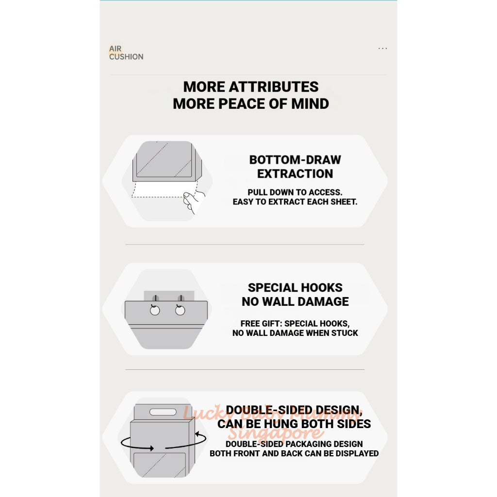 【8 Packs/box】Botare Air Cushion Hanging Facial Tissue