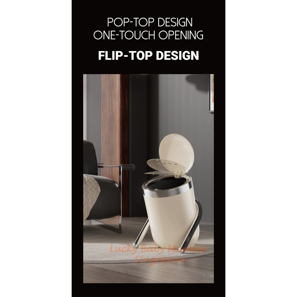 Minimalist Slanted Opening Trash Bin