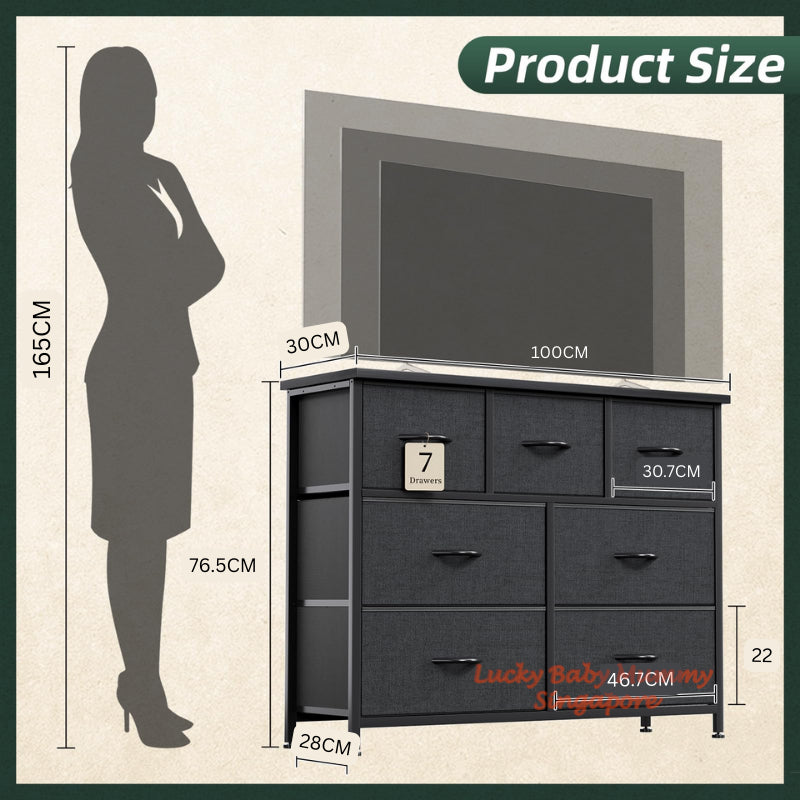 7-Drawer Fabric Storage Cabinet