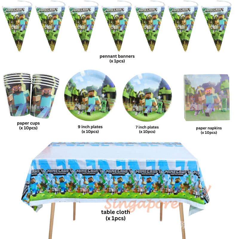Minecraft Party Supplies SET