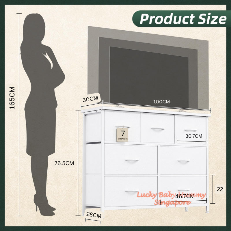 7-Drawer Fabric Storage Cabinet