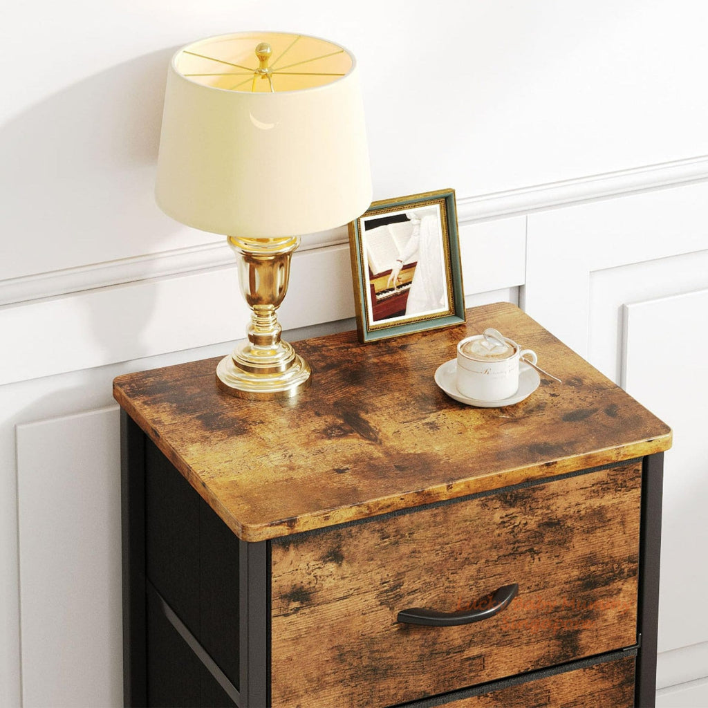 Fabric Drawer Side Table