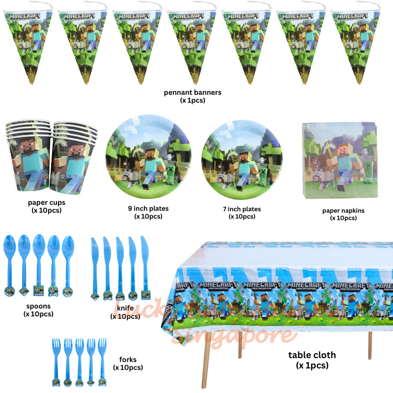 Minecraft Party Supplies SET