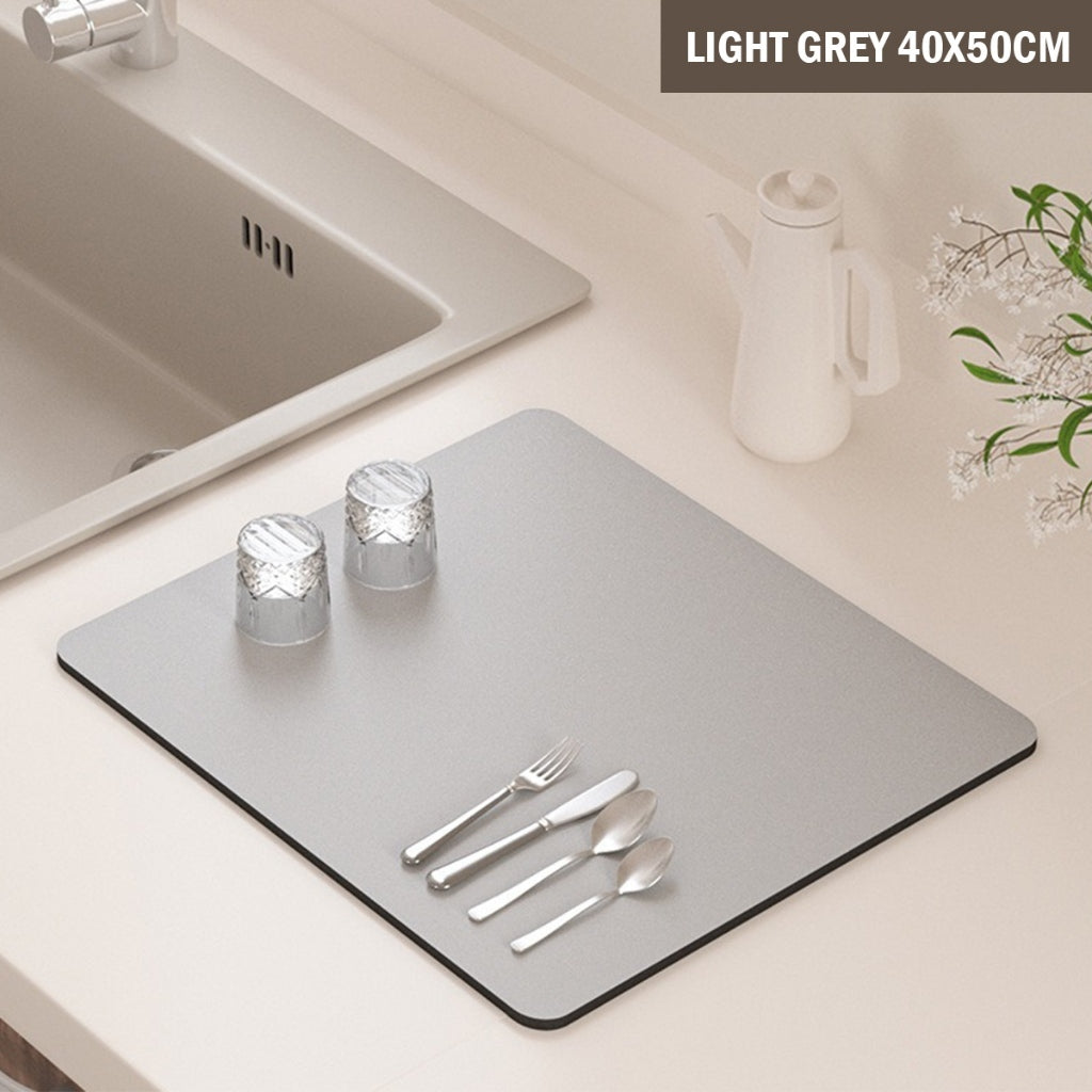 PU Countertop Mat - Light Grey 50x60cm