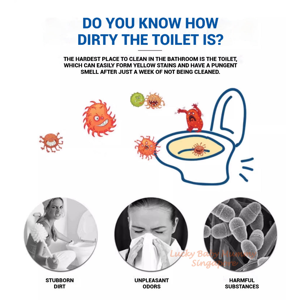 【10pcs/pack】Toilet Bowl Cleaner Tablet /Deodorizing Stain Remover Bleach Toilet Tablet