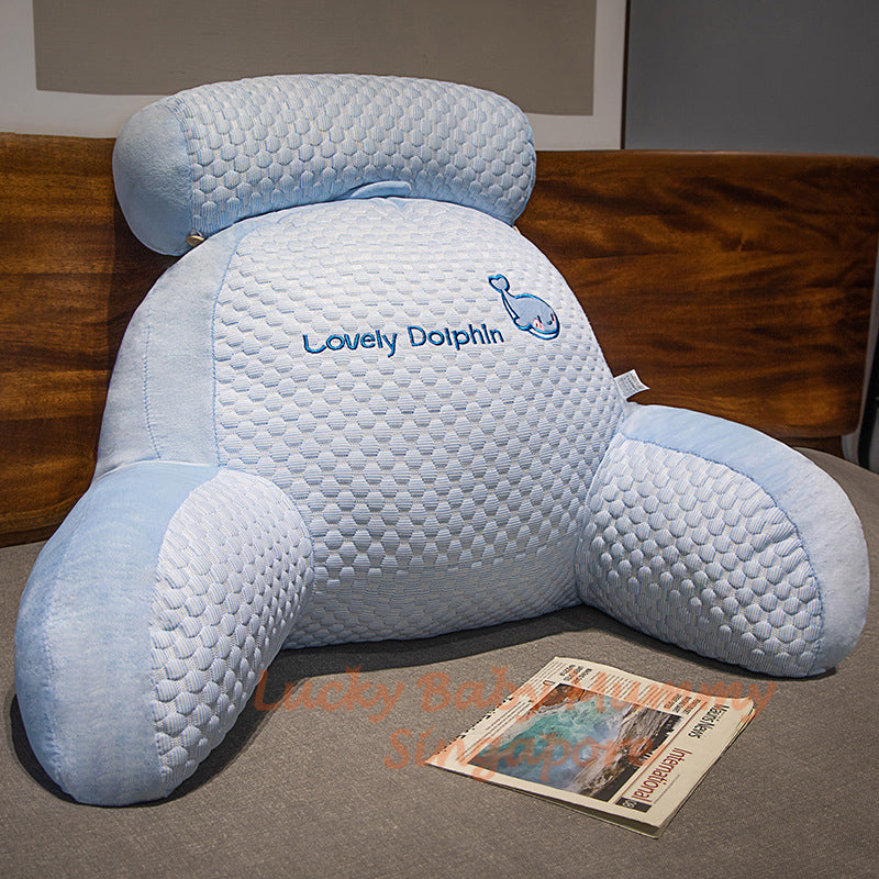 Ice Bean Waist Support Cushion Pillow | Backrest for Sofa, Bed & Office Chair