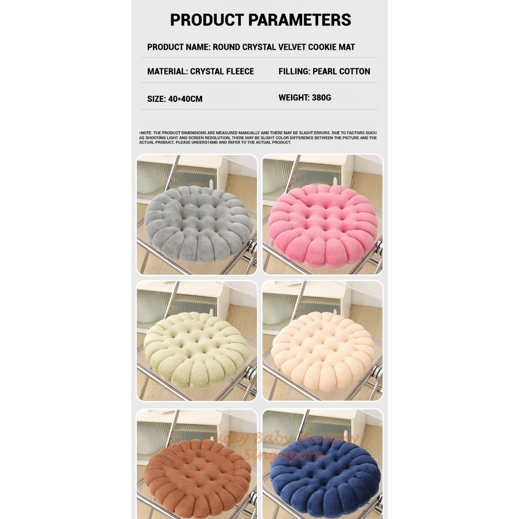 Fluffy Cookies Style Round Cushion