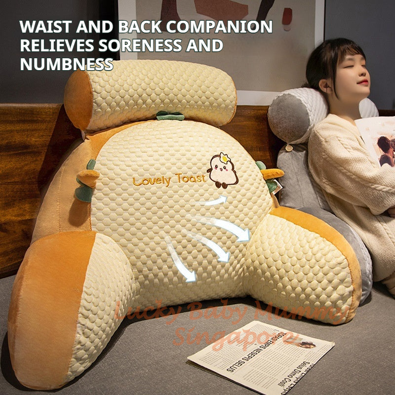 Ice Bean Waist Support Cushion Pillow | Backrest for Sofa, Bed & Office Chair