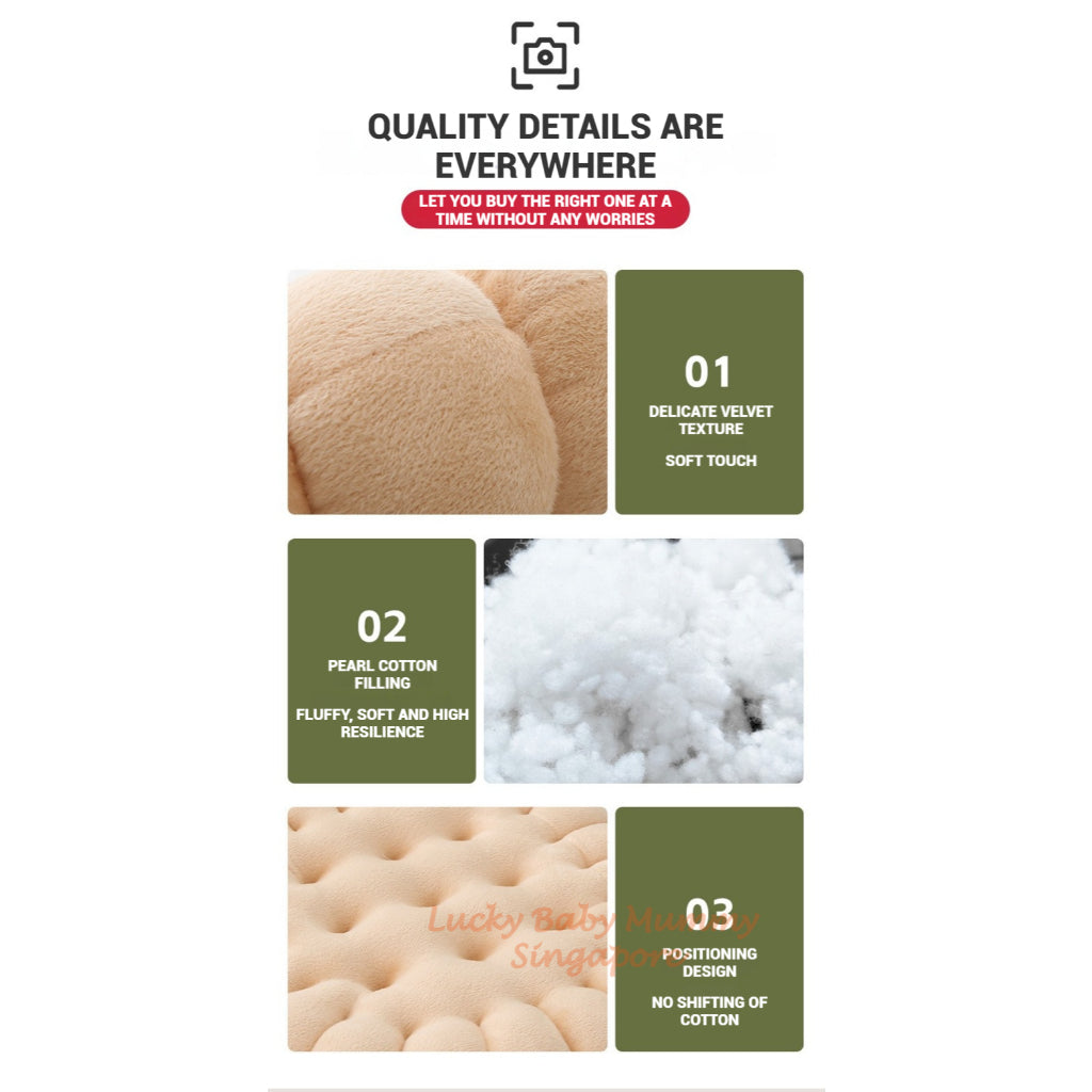 Fluffy Cookies Style Round Cushion