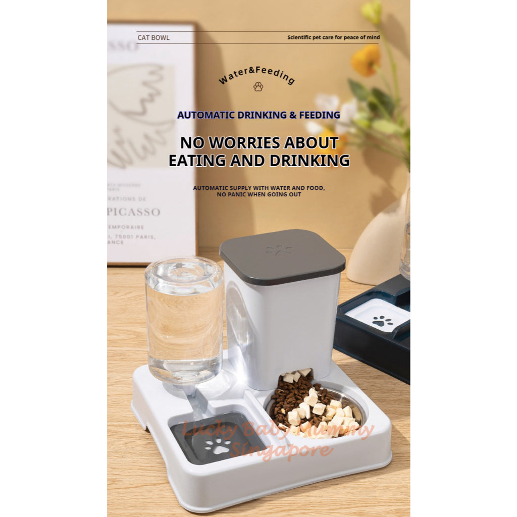 2-in-1 Pet Feeder Water Dispenser