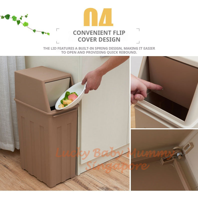 30L Large Flip Top Dustbin