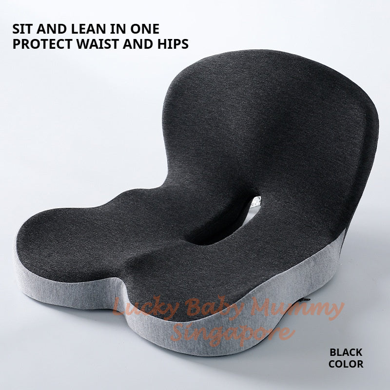 L-Shaped Memory Foam Cushion | All-Day Comfort  | Anti-Slip Seat & Back Support Pillow