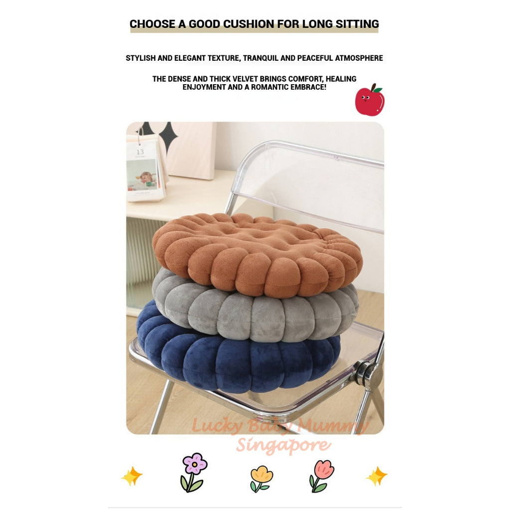 Fluffy Cookies Style Round Cushion