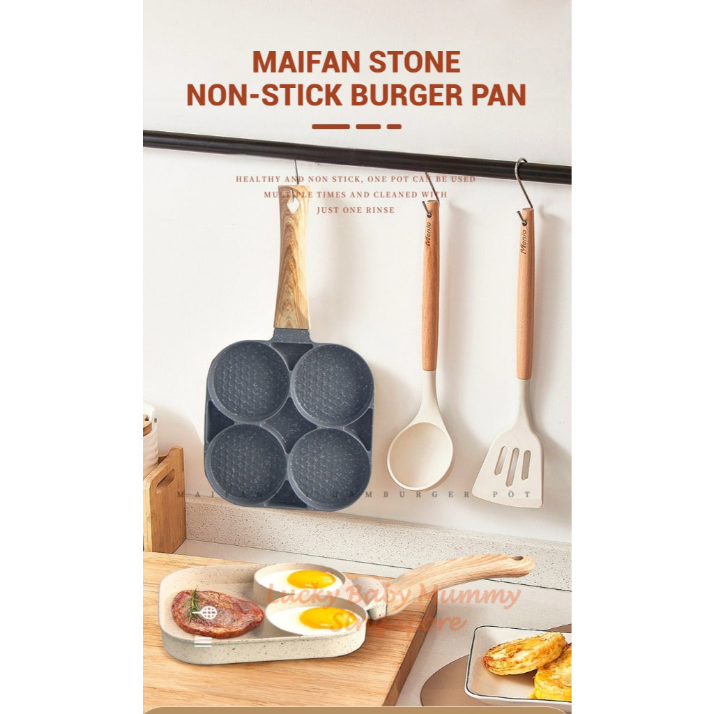 Maifan Stone 4-Hole Non-Stick Egg Burger Pan