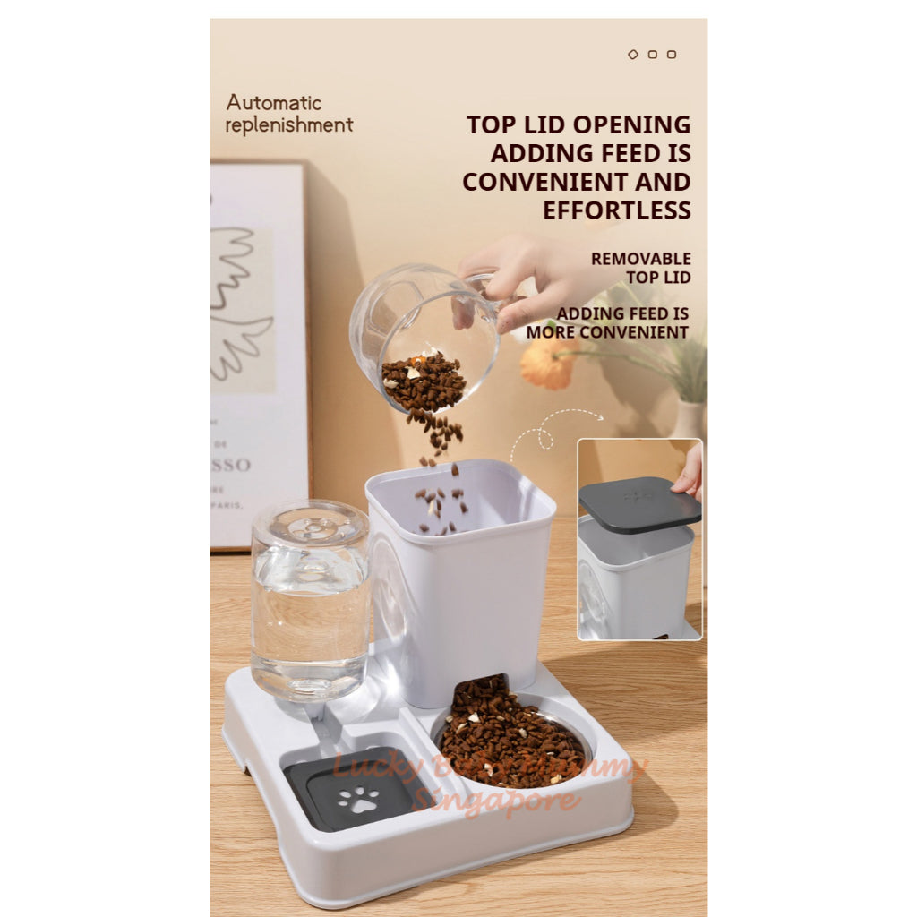 2-in-1 Pet Feeder Water Dispenser