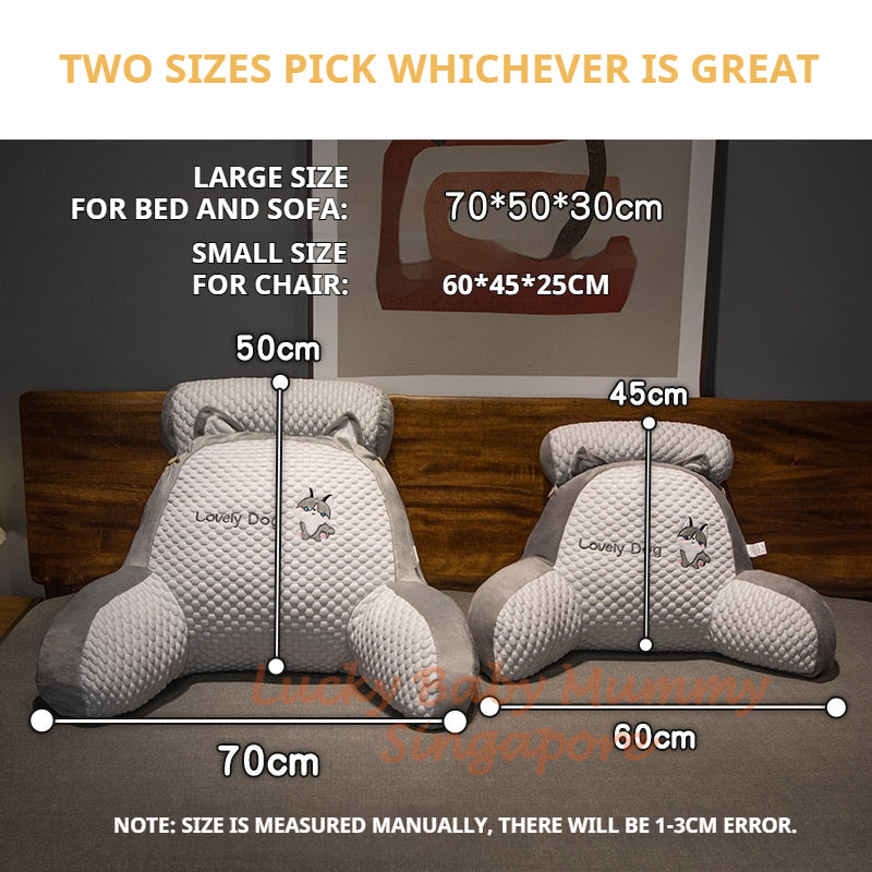 Ice Bean Waist Support Cushion Pillow | Backrest for Sofa, Bed & Office Chair