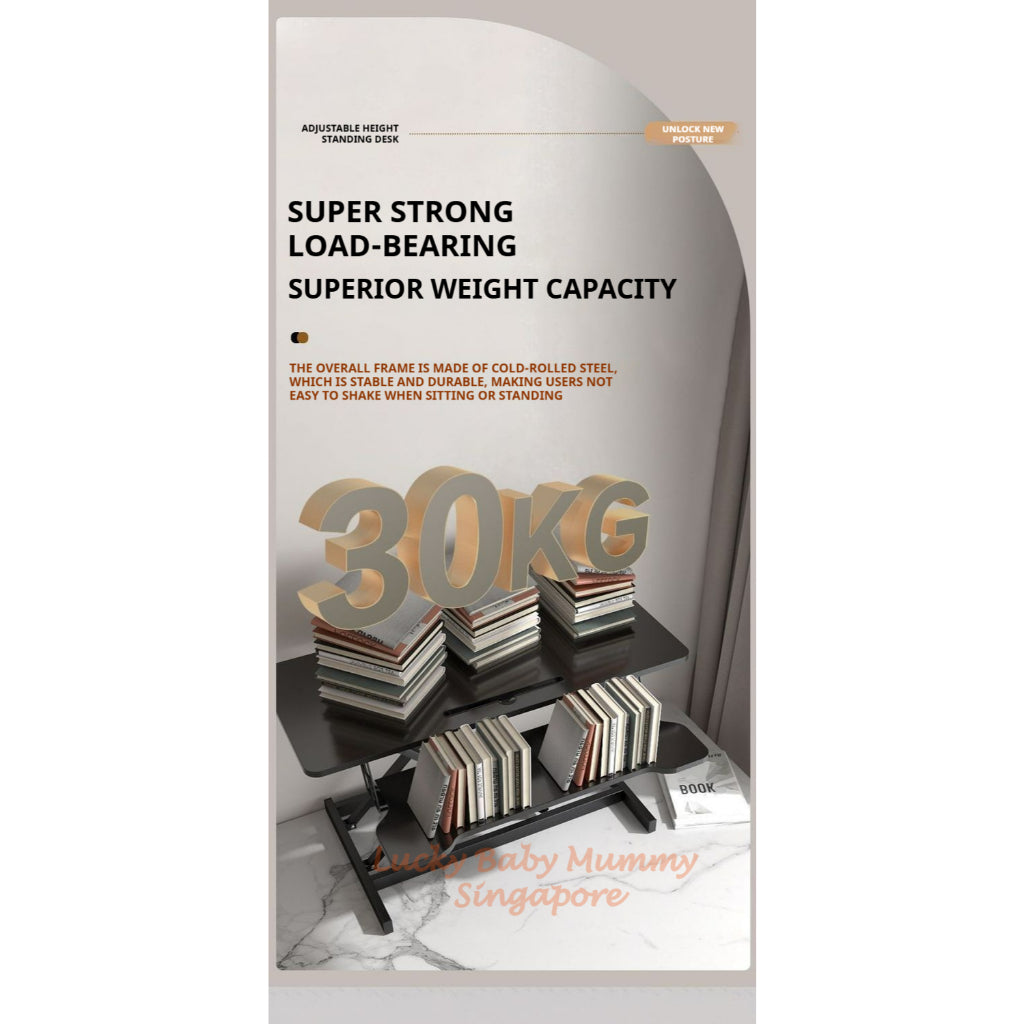 Dual Layer Desktop Lifting Table /Height Adjustable Standing Desk Riser for Monitor, Laptop