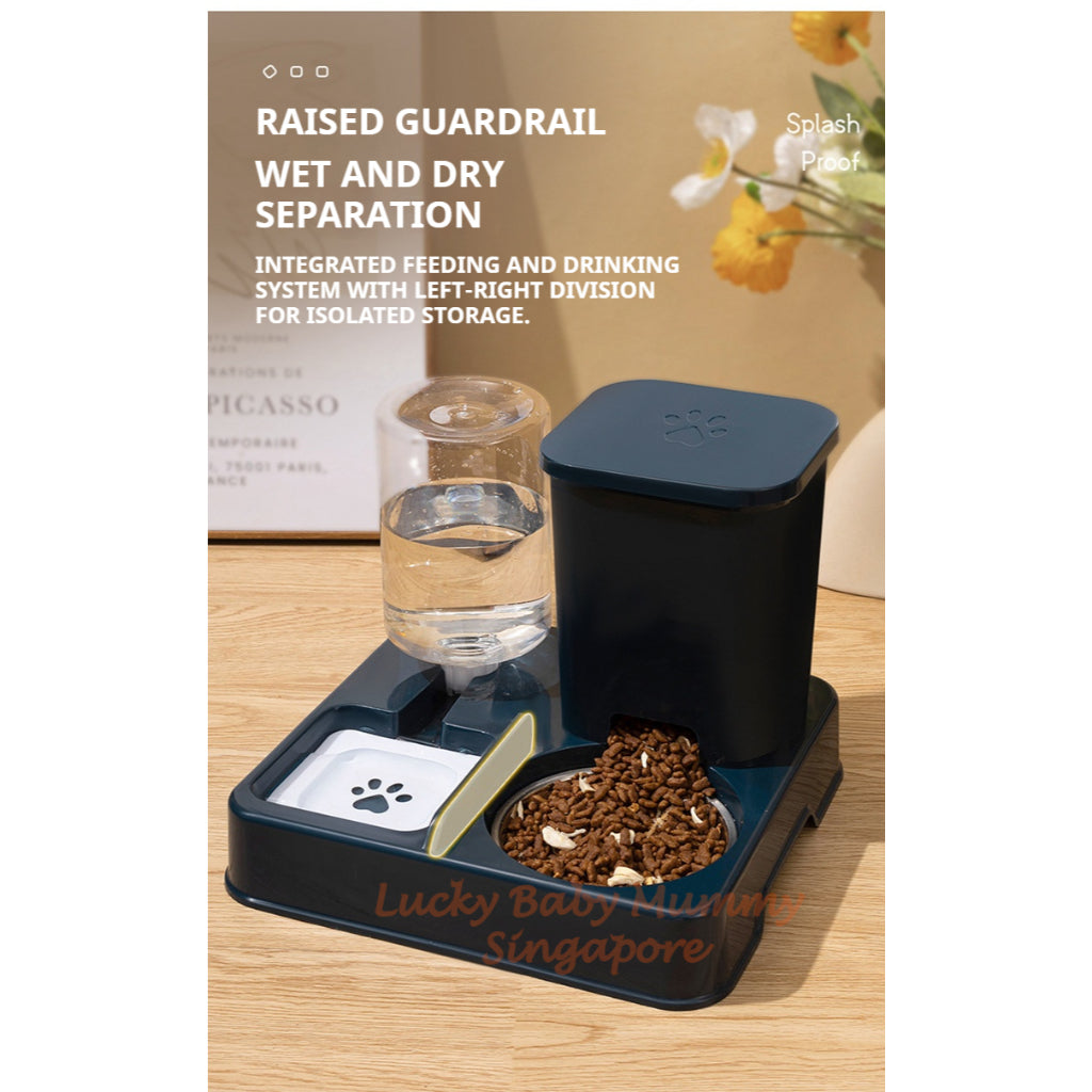 2-in-1 Pet Feeder Water Dispenser