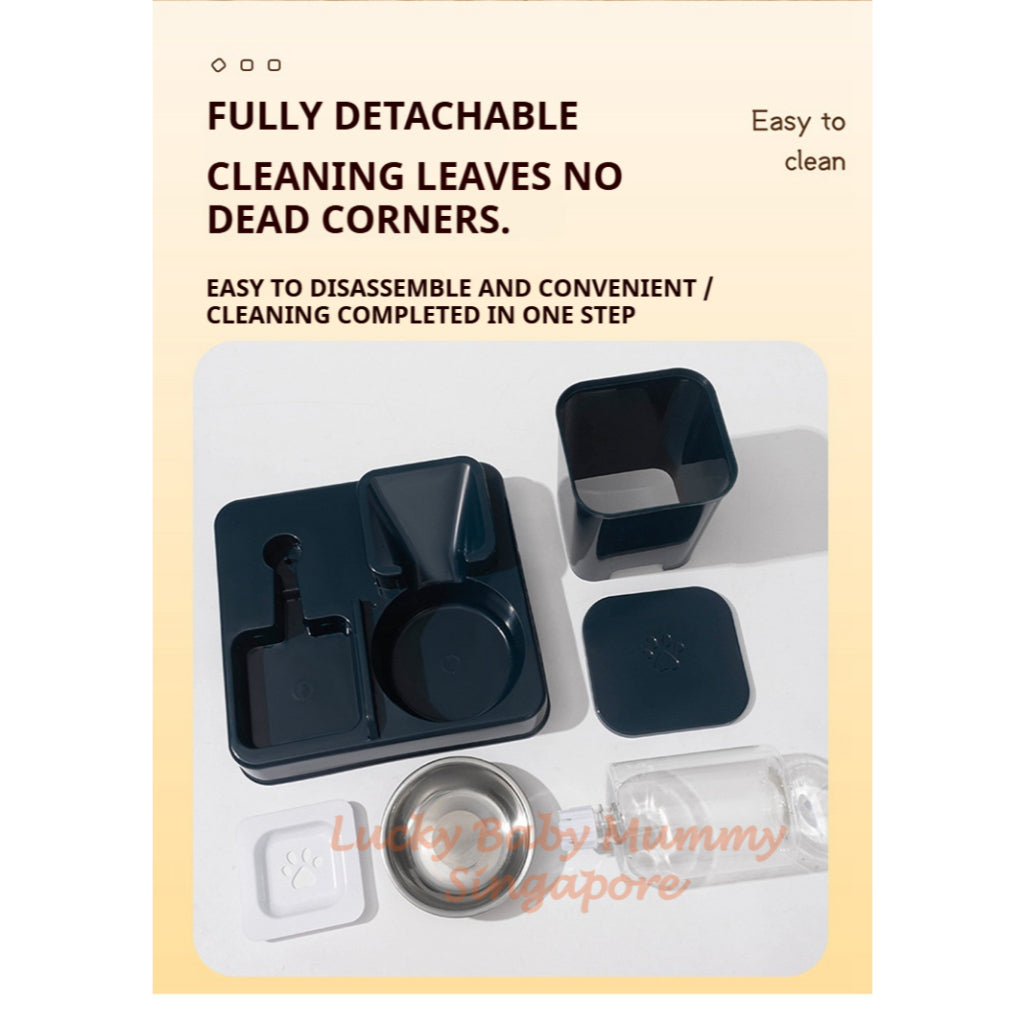 2-in-1 Pet Feeder Water Dispenser