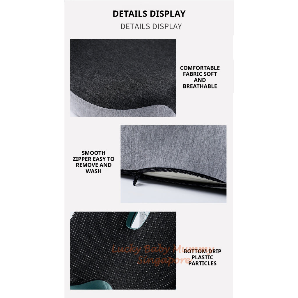L-Shaped Memory Foam Cushion | All-Day Comfort  | Anti-Slip Seat & Back Support Pillow